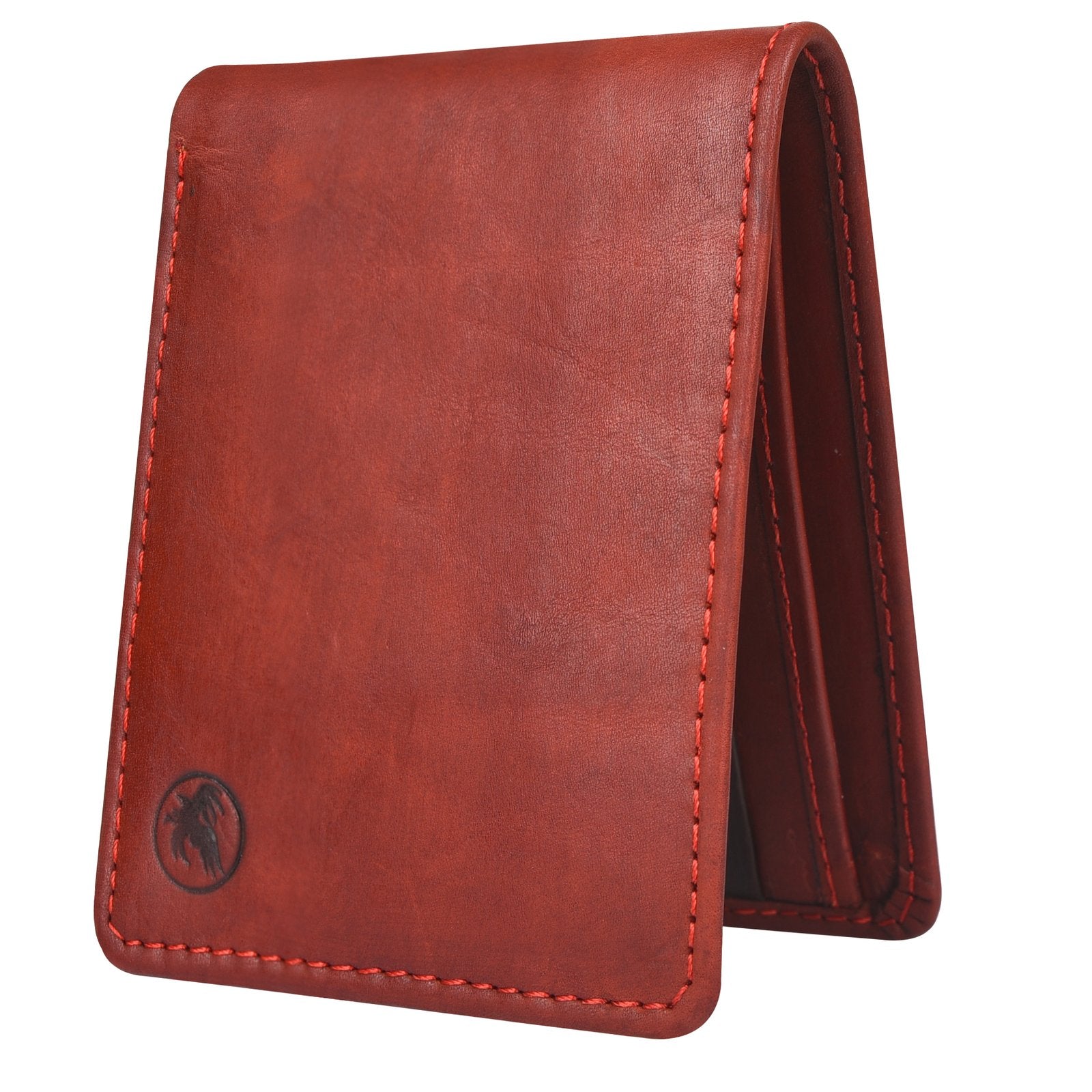 Elegant Red Leather Wallet For Men Classic Series