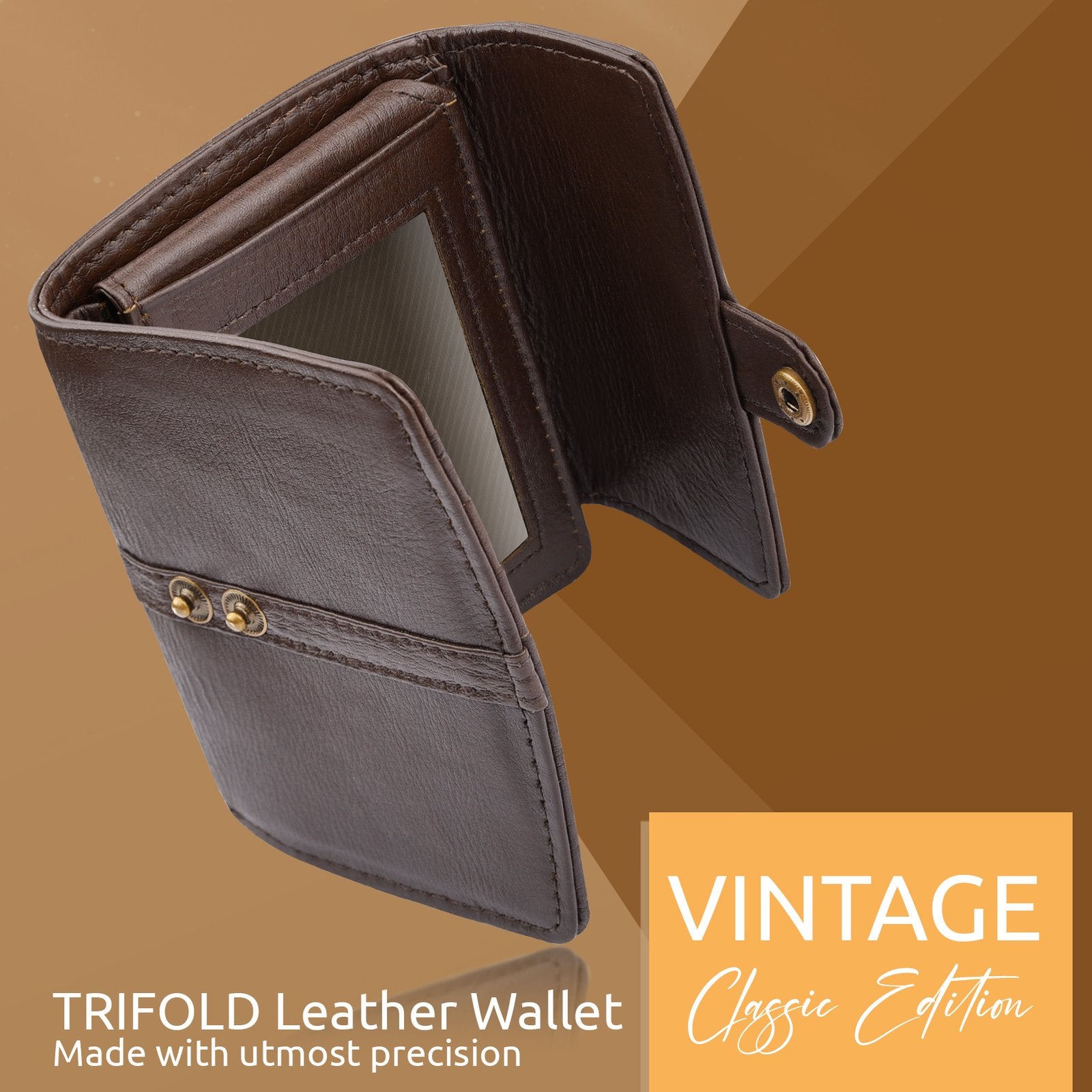 Retro Series | Elegant Trifold Leather Wallet