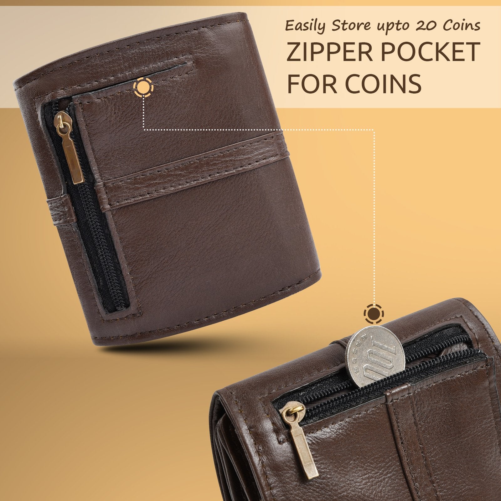 Retro Series | Elegant Trifold Leather Wallet