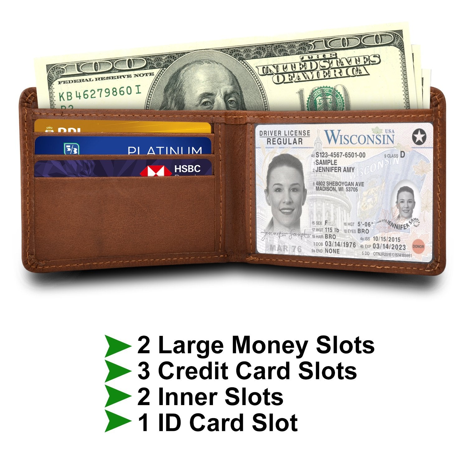 Dollar Size | Leather Wallets