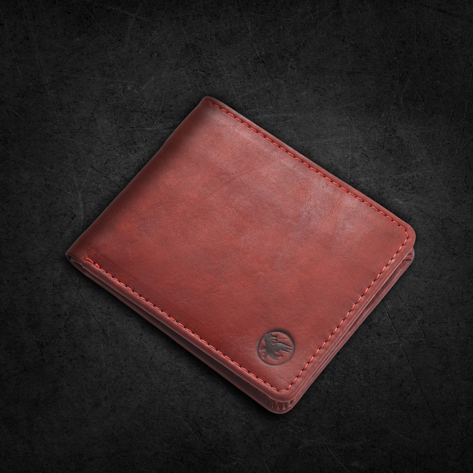 Elegant Red Leather Wallet For Men Classic Series