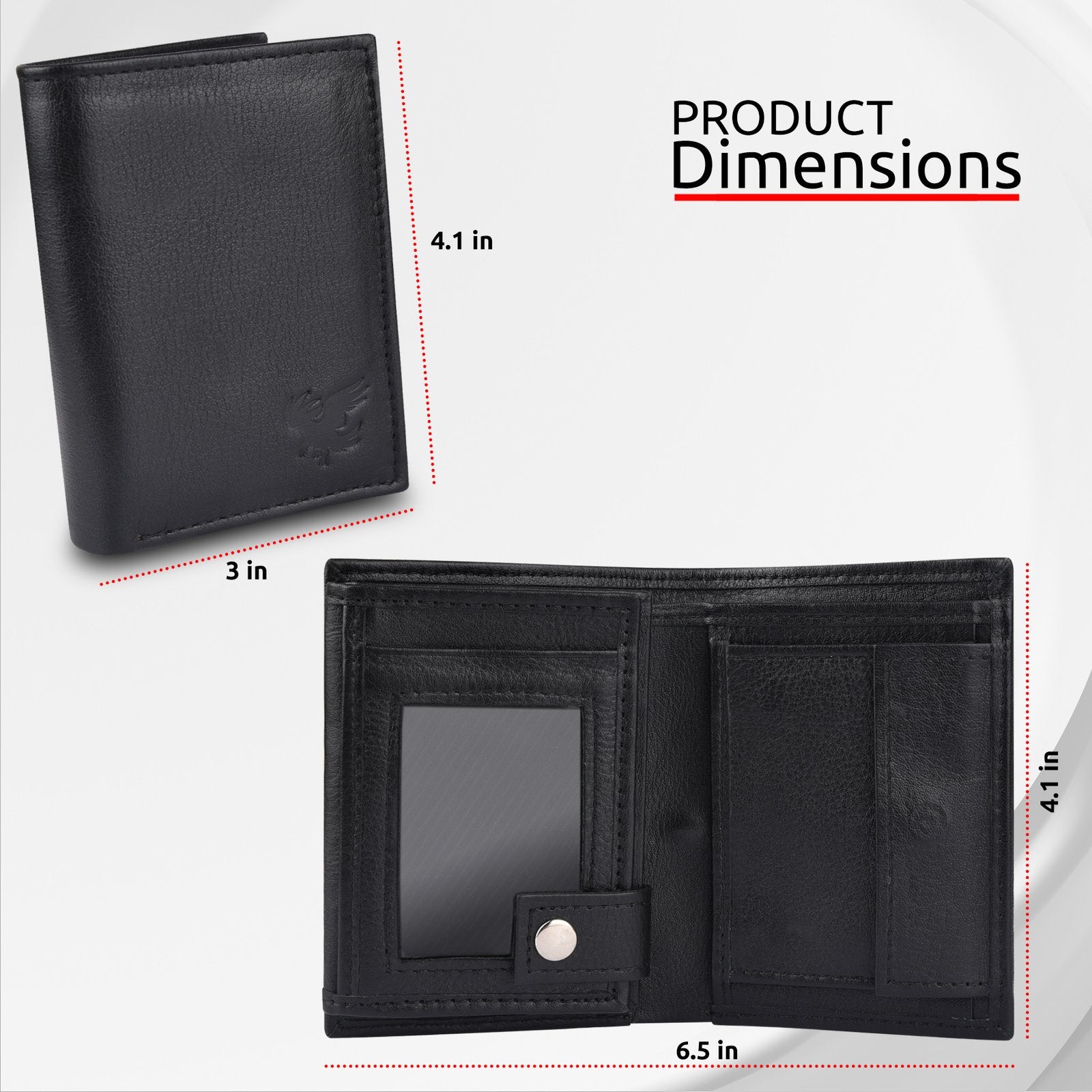 Minimalist & Functional Leather Wallet  (Black)