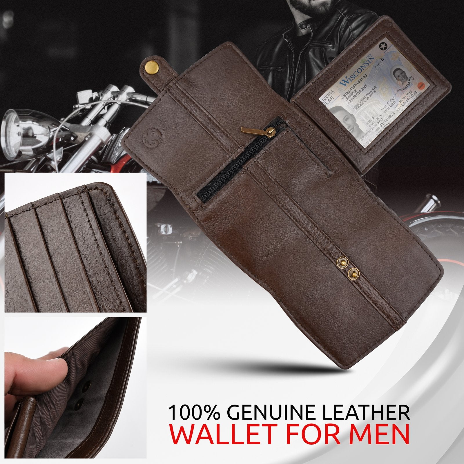 Retro Series | Elegant Trifold Leather Wallet