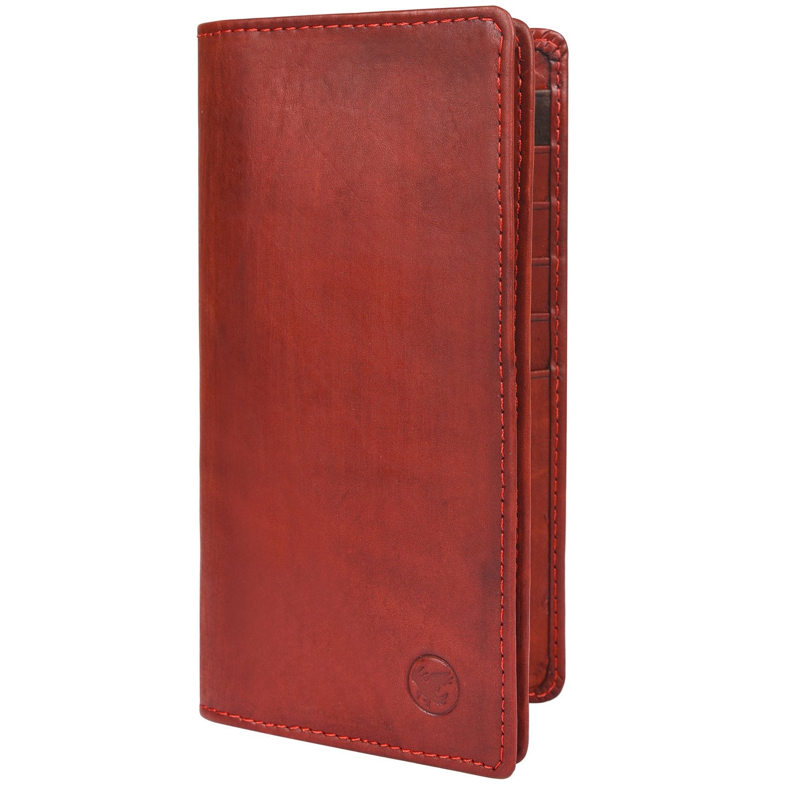 Exotic Red Long Leather Wallet
