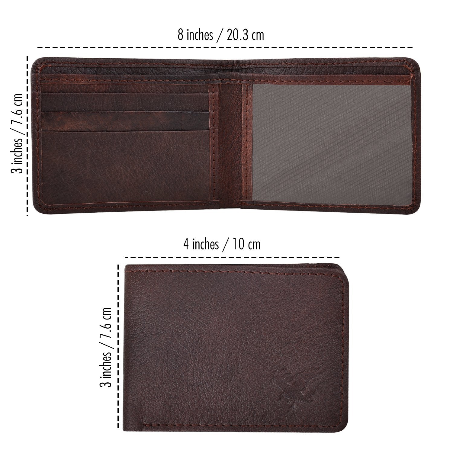Dollar Size | Ancient Brown | Leather Wallet