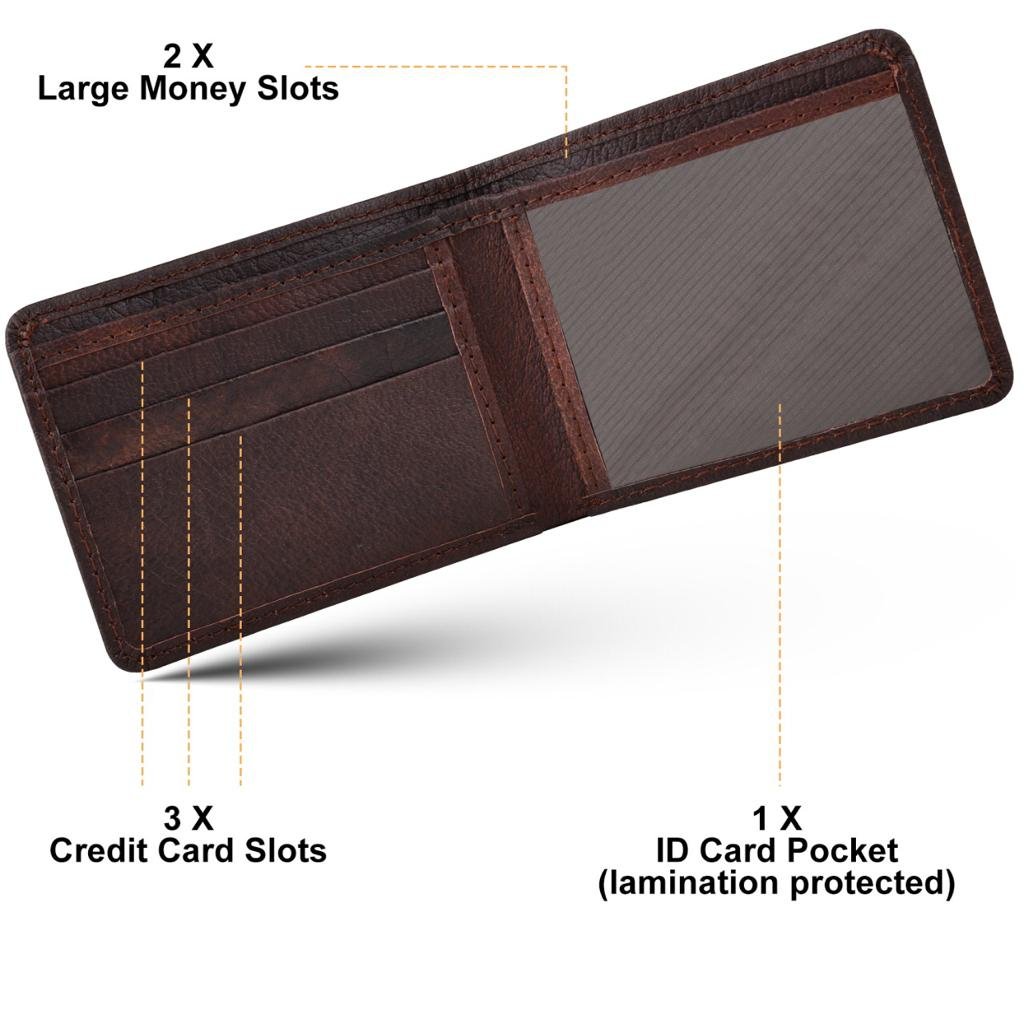Dollar Size | Ancient Brown | Leather Wallet