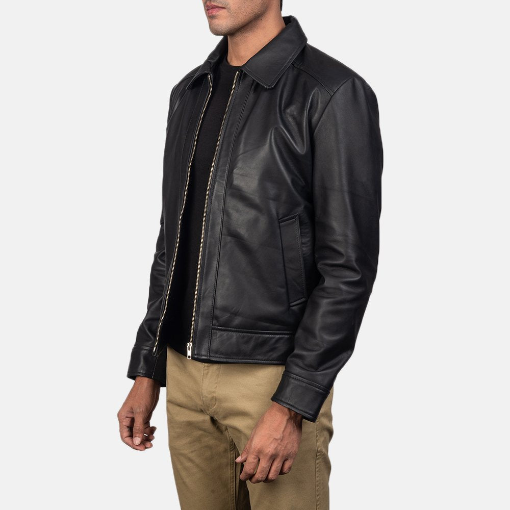 Elegant Black | Biker Leather Jacket | Men