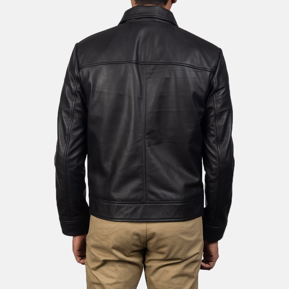 Elegant Black | Biker Leather Jacket | Men