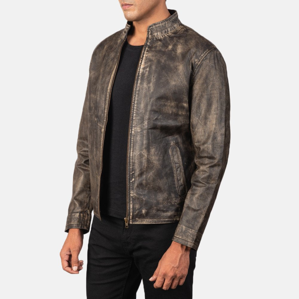 Multi Tone Brown | Leather Jacket | Men