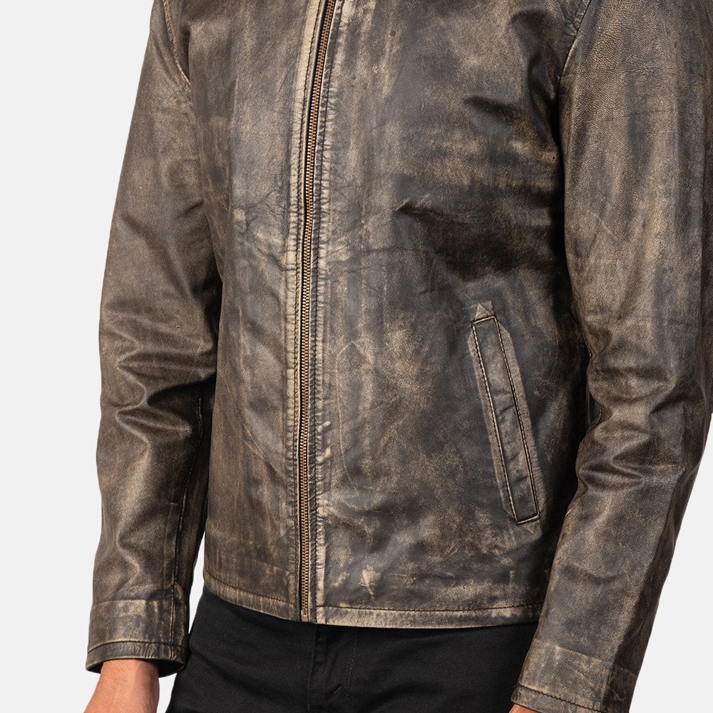 Multi Tone Brown | Leather Jacket | Men