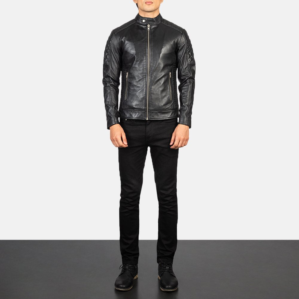 Premium Black | Biker Leather Jacket | Men