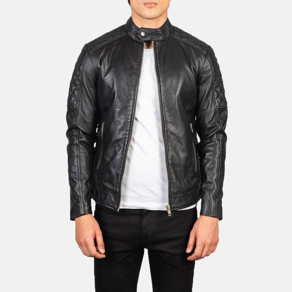 Premium Black | Biker Leather Jacket | Men