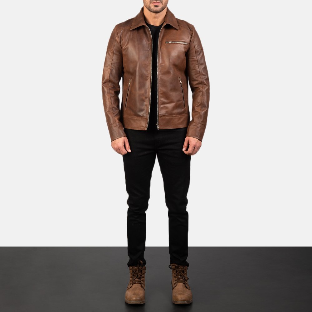 John Wick | Brown | Biker Leather Jacket | Men