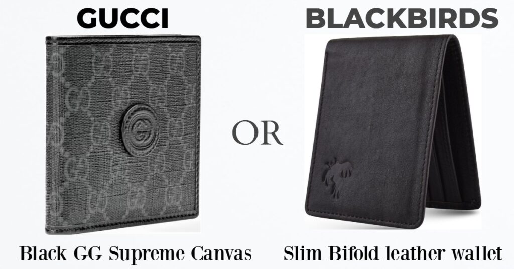 Black GG Supreme Canvas or Blackbird's Classic & Slim Bifold leather wallet! Which one to buy? 