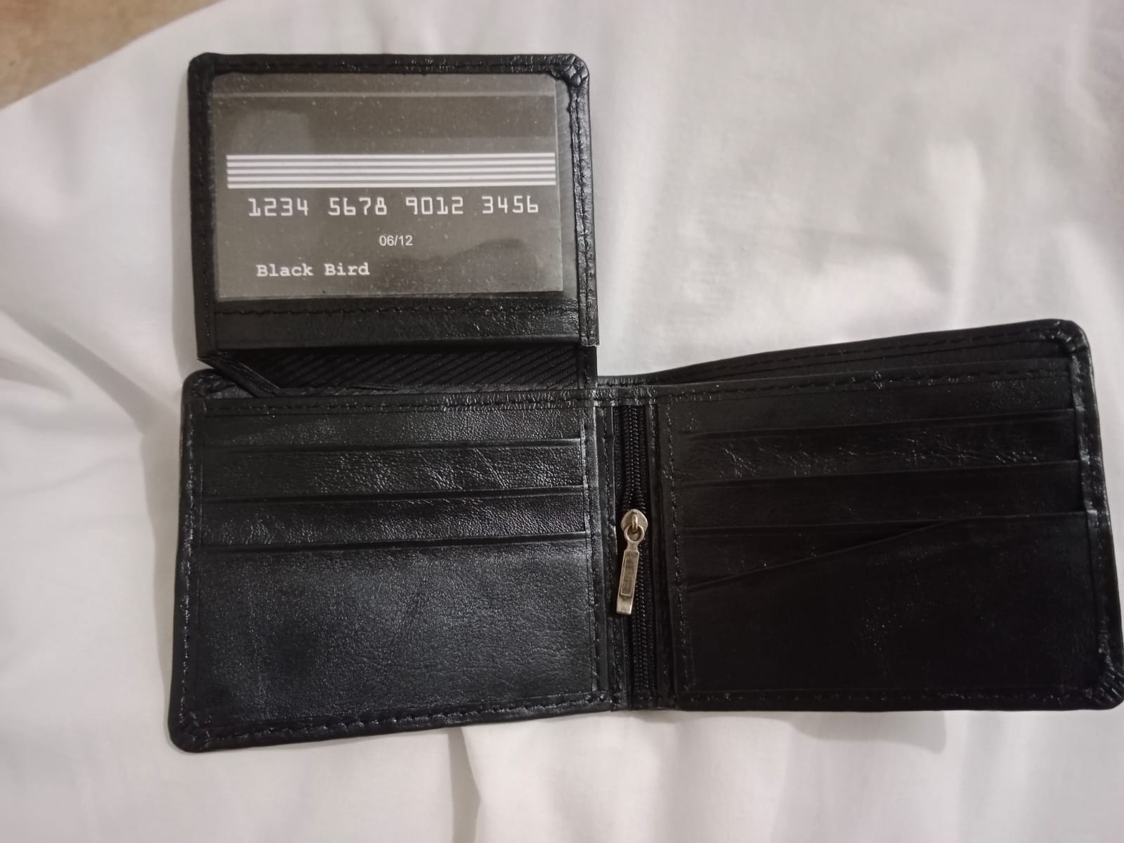 Classic Men's Leather Wallet | Zipper Coin Pocket | Blackbird Leathers
