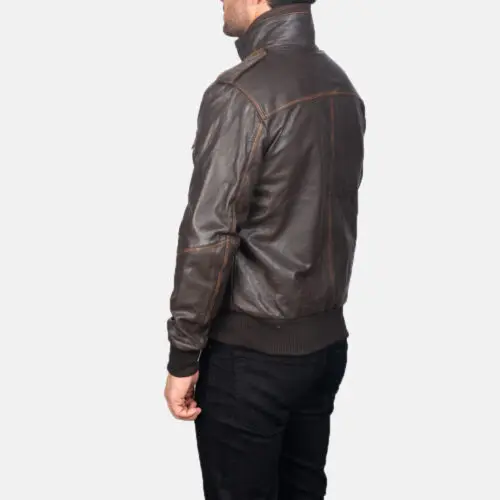 Lazlo Brown Leather Bomber Jackets