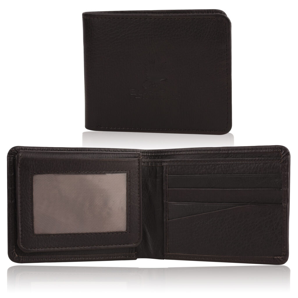 "Image of a collection of leather wallets in various colors and designs, showcasing their sleek and premium craftsmanship."